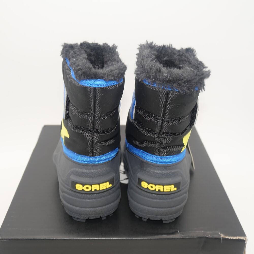 NEW Sorel Snow Commander Winter Boots Black Blue Toddler Baby Little Kids 4 - Picture 3 of 11